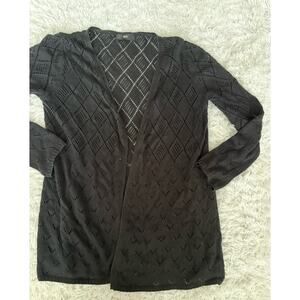 Mossimo Women’s XL Black Design Cardigan ( Longer) Nt. Desc**